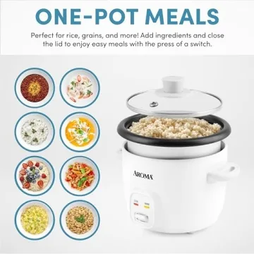 Aroma Housewares 4-Cup Rice Grain Cooker Compact Efficient