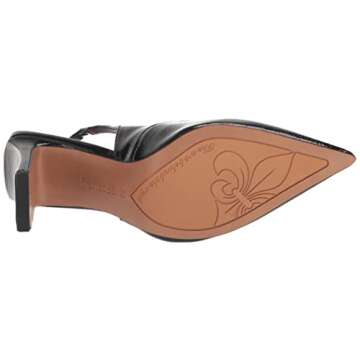 Franco Sarto Womens Averie Pointed Toe Slingback High Heel Pump, Black, 9.5