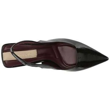 Franco Sarto Womens Averie Pointed Toe Slingback High Heel Pump, Black, 9.5