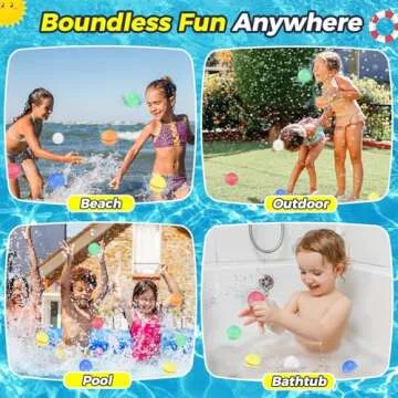Reusable Water Balloons For Kids, 12pcs Magnetic Self-Sealing Water Balloons, Pool Beach Water Toys For Boys And Girls, Summer Toy For Outdoor Games, Gifts For Children