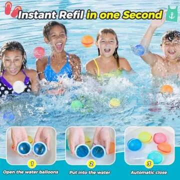 Reusable Water Balloons For Kids, 12pcs Magnetic Self-Sealing Water Balloons, Pool Beach Water Toys For Boys And Girls, Summer Toy For Outdoor Games, Gifts For Children