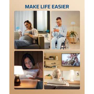 DEWENWILS Remote Control Outlet Wireless Wall Mounted Light Switch, Electrical Plug in On Off Power Switch for Lamp, No Wiring,100 Feet RF Range, ETL Listed,Programmable