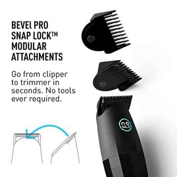 Bevel Professional Hair Clippers & Beard Trimmer for Men, Barber Supplies, Cordless Hair Clippers, H...