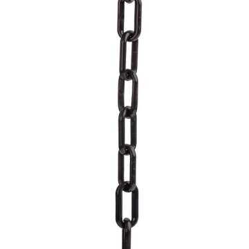 US Weight (Made in USA) 2" x 25' Black Plastic Safety Chain ft. SunShield UV Resistant Technology