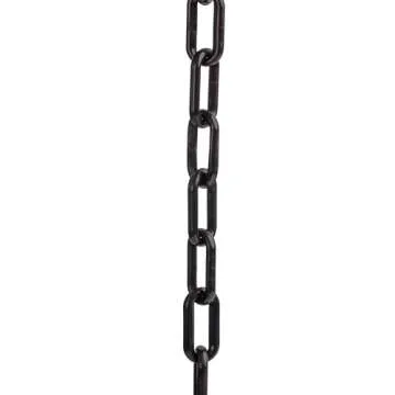 US Weight (Made in USA) 2" x 25' Black Plastic Safety Chain ft. SunShield UV Resistant Technology