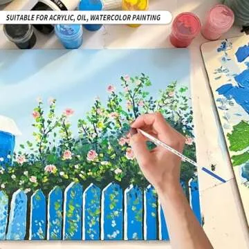 XDT#830 Rigger Artist Paint Brush 6 Piece Set Extra Long Fine Point Liner Tip #000#00#0#1#2#3, Scale Models Nail Acrylic Oil Watercolor