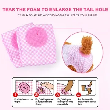 Pet Soft Disposable Dog Diapers with Adjustable Foam Tail Hole