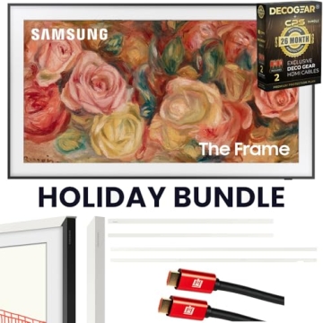 SAMSUNG QN55LS03BA 55 inch The Frame QLED 4K UHD Smart TV Bundle