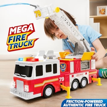 Extra Large JOYIN Fire Truck Toy with 33-inch Ladder