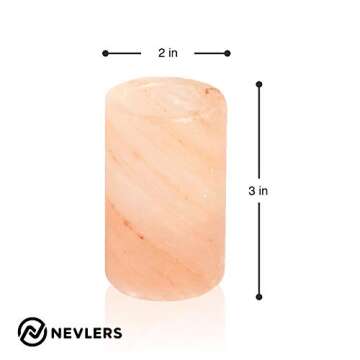 Nevlers 4 PCS Himalayan Salt Shot Glasses for Tequila, All Natural Himalayan Salt Tequila Shot Glasses - Handcrafted Shot Glass - 3" H Himalayan Shot Glasses | Himalayan Salt Glasses Tequila