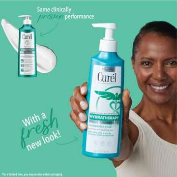Curel Hydra Therapy In Shower Lotion, Wet Skin Moisturizer for Dry or Extra-dry Skin, with Advanced Ceramide Complex, for Optimal Moisture Retention, 12 Ounce