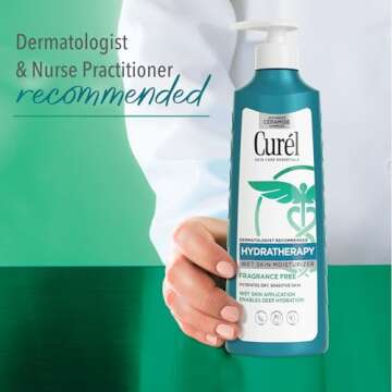 Curel Hydra Therapy In Shower Lotion, Wet Skin Moisturizer for Dry or Extra-dry Skin, with Advanced Ceramide Complex, for Optimal Moisture Retention, 12 Ounce