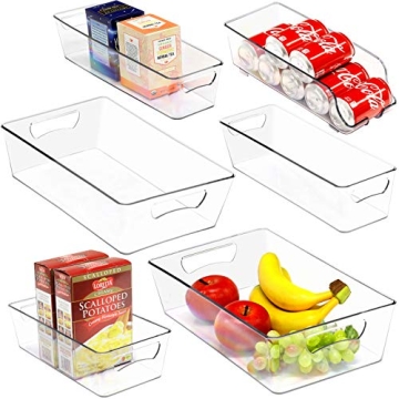 SimpleHouseware Refrigerator Storage Organizer Bins Set of 6
