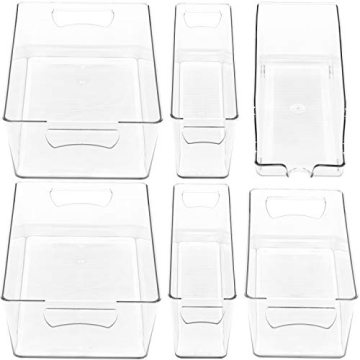 SimpleHouseware Refrigerator Storage Organizer Bins Set of 6