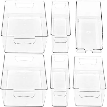 SimpleHouseware Refrigerator Storage Organizer Bins Set of 6