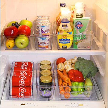 SimpleHouseware Refrigerator Storage Organizer Bins Set of 6