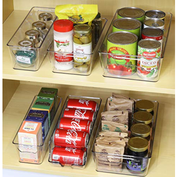 SimpleHouseware Refrigerator Storage Organizer Bins Set of 6