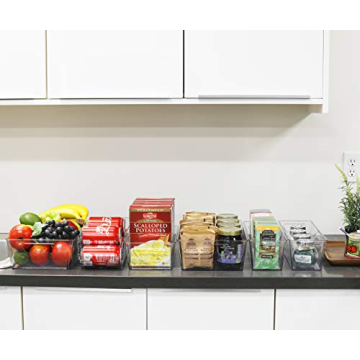 SimpleHouseware Refrigerator Storage Organizer Bins Set of 6