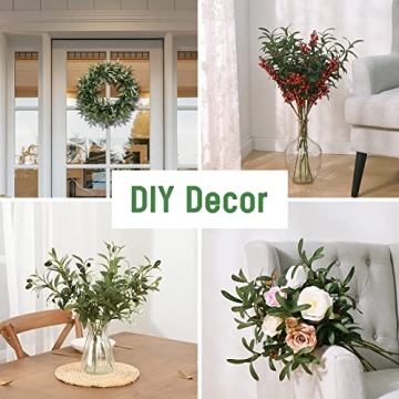 Waipfaru Faux Olive Branches for Lifelike Decor