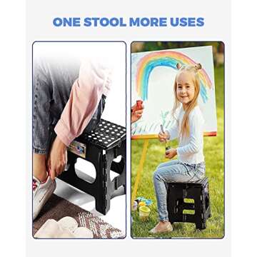 ACKO 11 inch Folding Step Stool 2 Pack for Kitchen Bathroom
