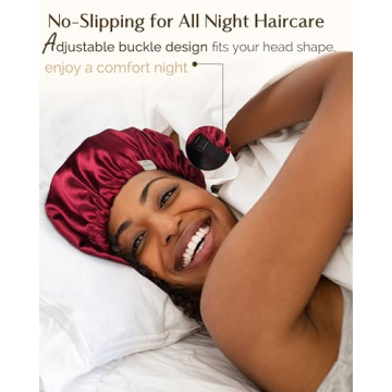 YANIBEST Silk Satin Bonnet for Sleeping - Adjustable Design