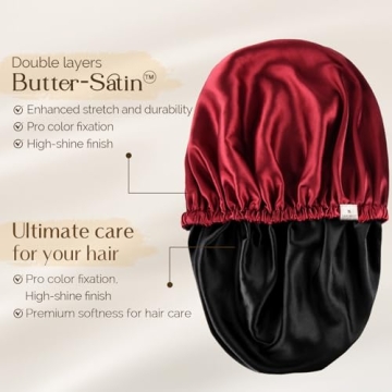YANIBEST Silk Satin Bonnet for Sleeping - Adjustable Design