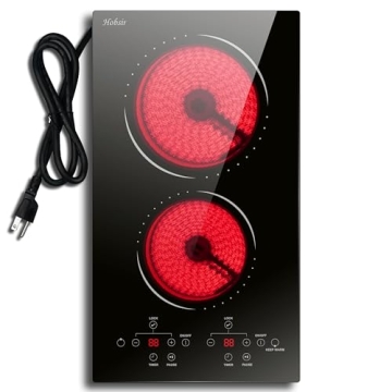2 Burner Electric Cooktop - Safe, Efficient & Versatile Cooking