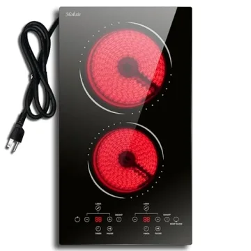 2 Burner Electric Cooktop - Safe, Efficient & Versatile Cooking