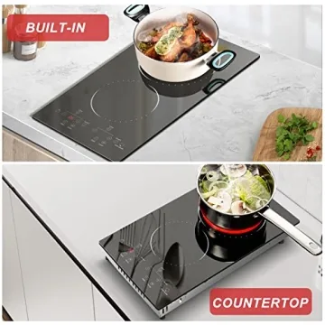 Versatile 2 Burner Electric Cooktop with Safety Features