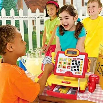 Talking Cash Register for Kids 3 & Up | Pretend Play Set with 25 Pieces