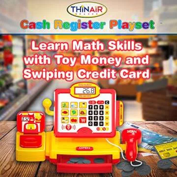 Talking Cash Register for Kids with Lights and Sounds