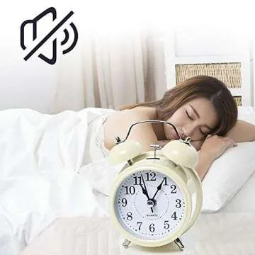 Danse Jupe 3" Twin Bell Alarm Clock for Heavy Sleepers