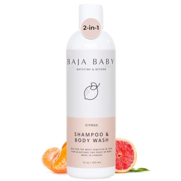 Baja Baby Citrus Shampoo & Body Wash - Organic, Gluten-Free, Vegan, EWG VERIFIED™ - Ideal for Sens...