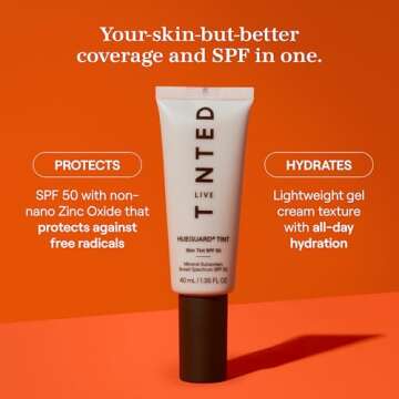 Live Tinted Hueguard Skin Tint SPF 50 - Tinted Mineral Sunscreen with Light-Medium Buildable Coverag...