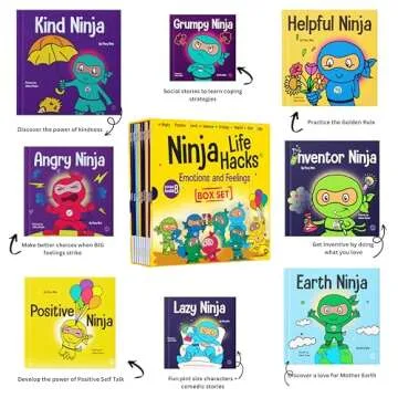 Emotions and Feelings Ninja Life Hacks 8 Book Set for Kids
