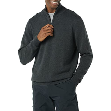 Amazon Essentials Men's 100% Cotton Quarter-Zip Sweater - Comfort & Style
