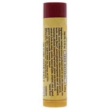 Burt's Bees 100% Natural Moisturizing Lip Balm, Pomegranate with Beeswax and Fruit Extracts - 4 Tube...