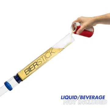 Beer Bong Bierstick 2.0 Syringe - College Gift Party Tool - Perfect for Tailgating, Spring Break, and Boat Parties - Funnel Holds 24oz with Removable Mouthpiece