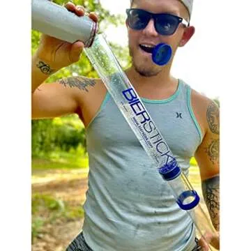 Beer Bong Bierstick 2.0 Syringe - College Gift Party Tool - Perfect for Tailgating, Spring Break, and Boat Parties - Funnel Holds 24oz with Removable Mouthpiece