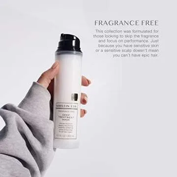 Kristin Ess Hair Fragrance Free Deep Conditioning Treatment Mask for Dry Damaged Hair, Moisturizing + Nourishing, Softens Hair, Shine Enhancing, Vegan, Silicone Free, Color + Keratin Safe, 6.7 fl oz