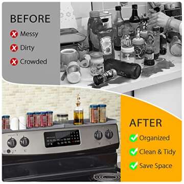 VGIGCICV Magnetic Stove Top Shelf Spice Rack Organizer