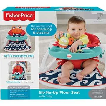 Fisher-Price Sit-Me-Up Baby Chair with Snack Tray & Toys