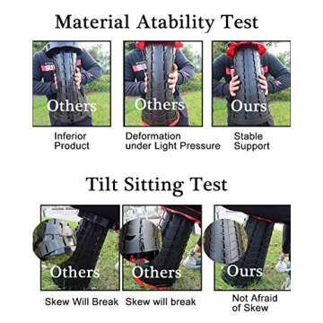 Deer's Life Adjustable Collapsible Stool, Max 485 lbs