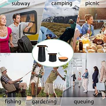 Deer's Life Adjustable Collapsible Stool, Max 485 lbs