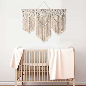 Mokof Macrame Wall Hanging Large, Boho Wall Art Decor, 43"x32"