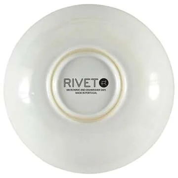 Rivet Modern Stoneware Dinner Bowl Set in Blue Watercolor