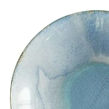 Rivet Modern Stoneware Dinner Bowl Set in Blue Watercolor