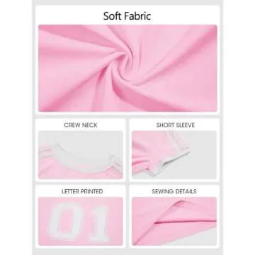 Imily Bela Womens Summer Crop Tops Y2k Baby Tees Cute Letter Print Short Sleeve Vintage T Shirt