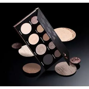 Morphe Makeup Palette - Power Multi-Effects Palette with Mattes, Shimmers, Duochromes & Silk Slip Toppers - Made to Build, Blend & Layer for Everyday Versatile Makeup Looks - Lunarious (0.65 oz)