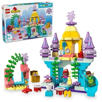 LEGO DUPLO Disney Ariel’s Magical Underwater Palace Building Toy Set - The Little Mermaid Toy for ...